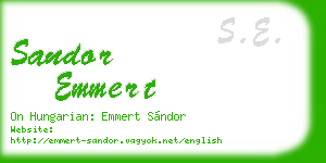 sandor emmert business card